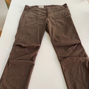 nili lotan women's cropped military pants brown size 4